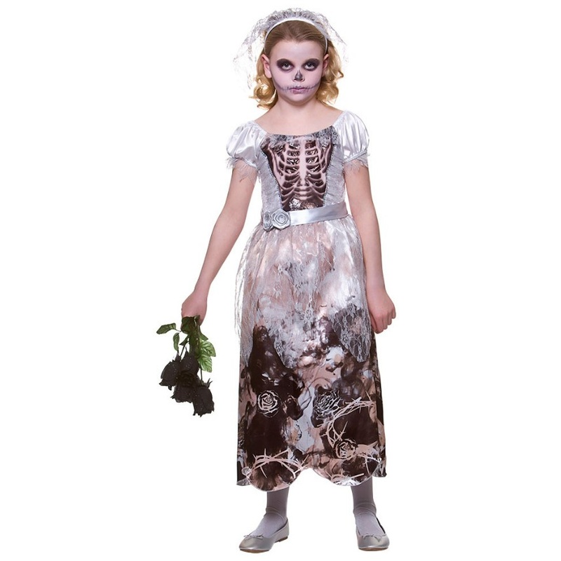 Skeleton Bride Costume- Kids