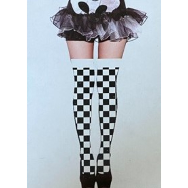 Black and White Checkered Stockings