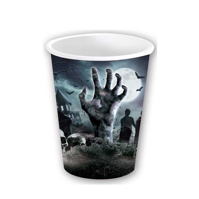Cemetery Paper Cups 355ml - 6 Pack