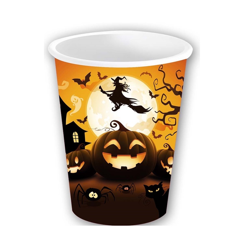 Pumpkin Paper Cups 355ml - 6 Pack