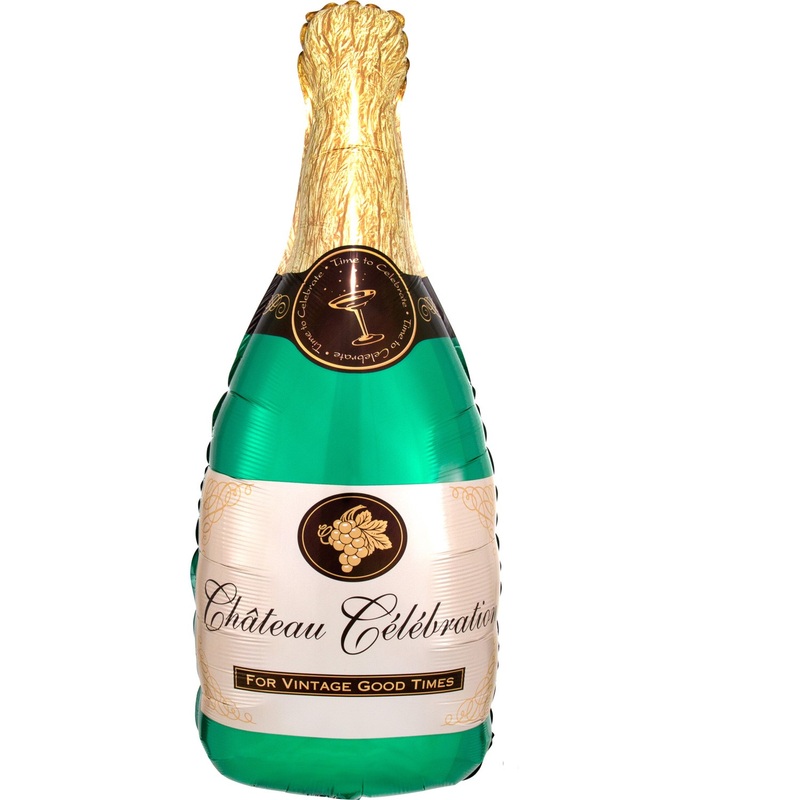 Bubbly Bottle Balloon- 14" x 36"