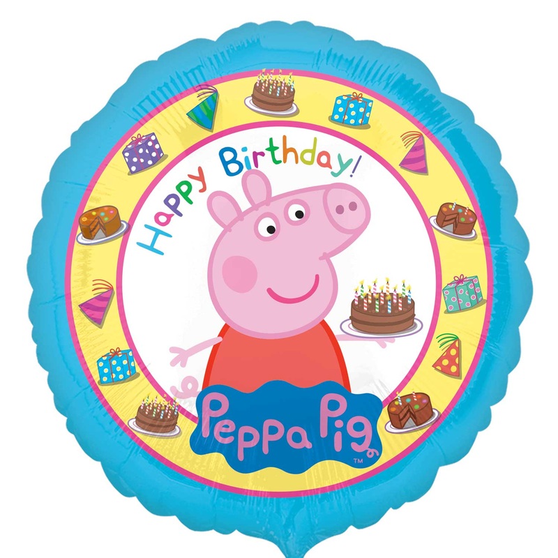 Peppa Pig Happy Birthday Standard Foil Balloons - 17"
