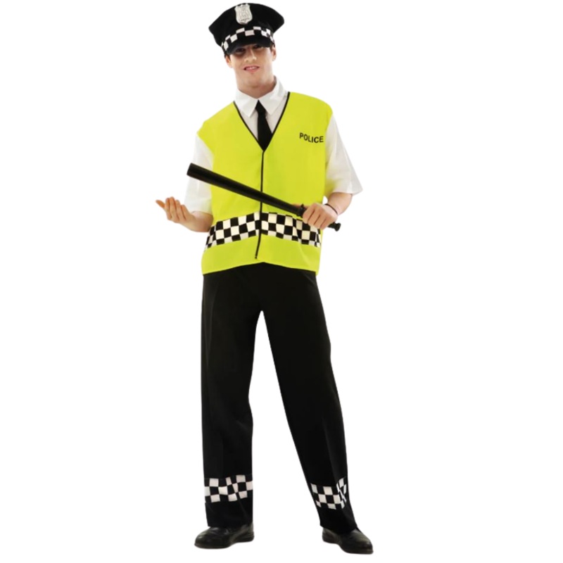 Policeman Costume With Vest - Men's