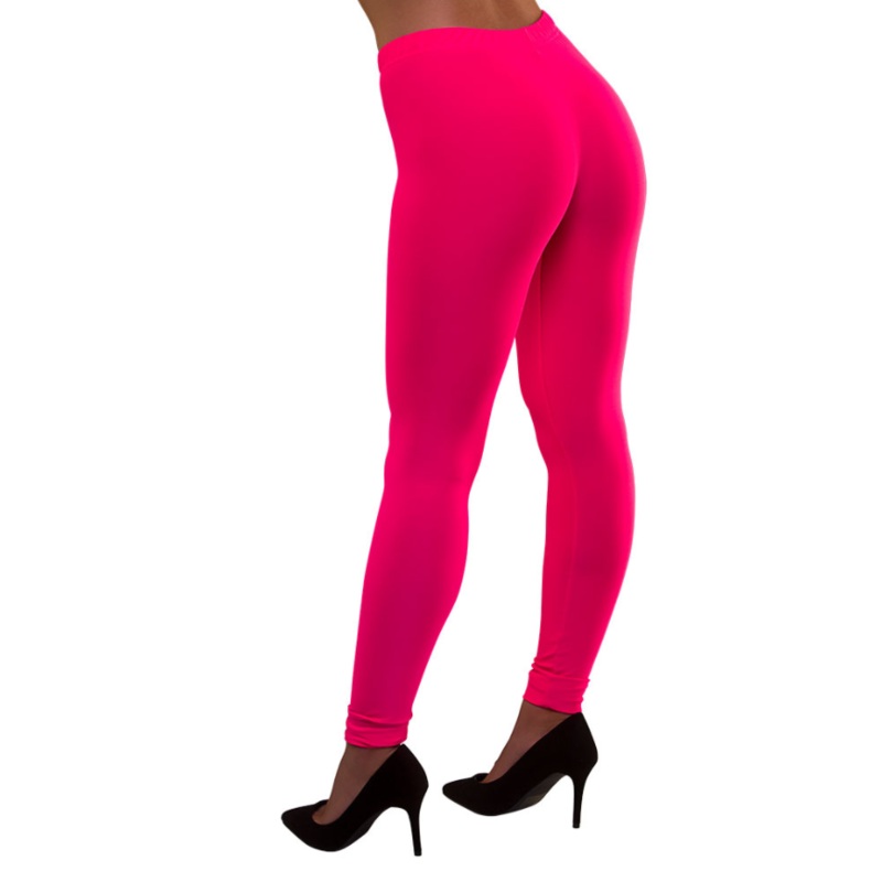 80's Neon Leggings - Hot Pink