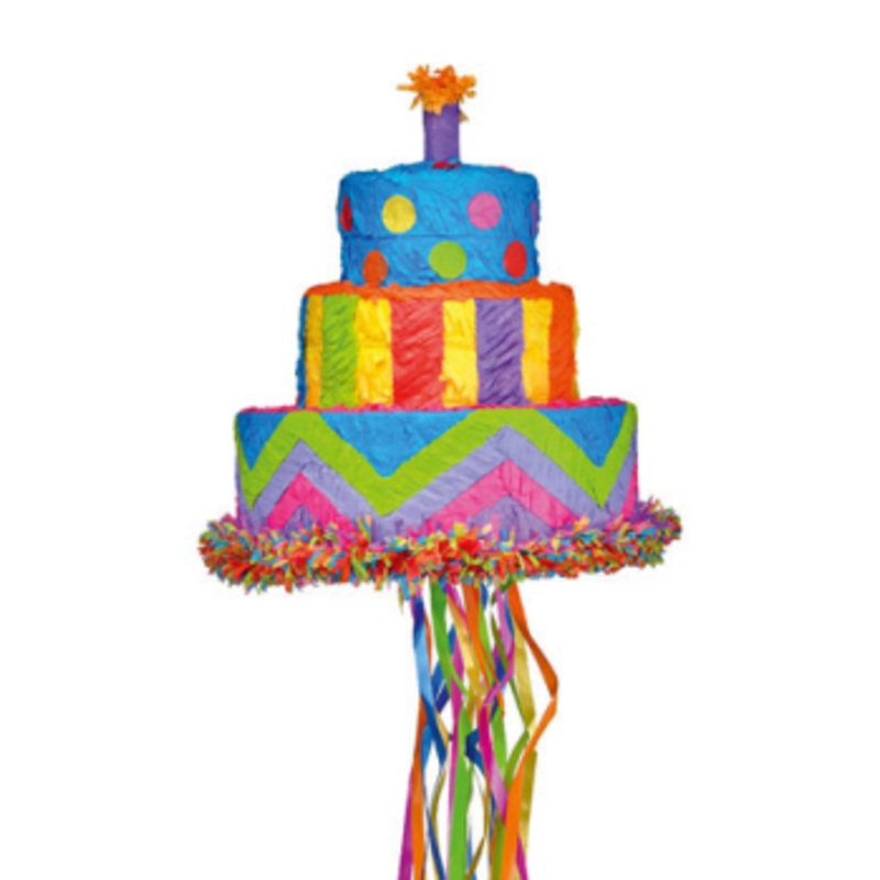 Birthday Cake Pull Piata