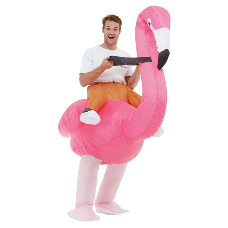 Inflatable Ride Em Flamingo Costume - Adults