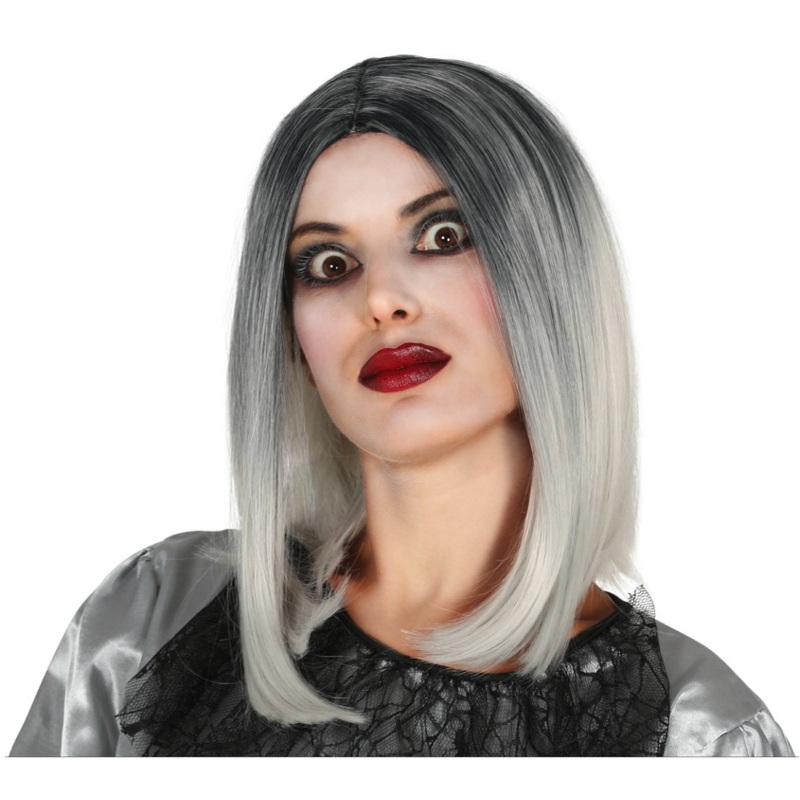 Half Mane Wig - White & Black