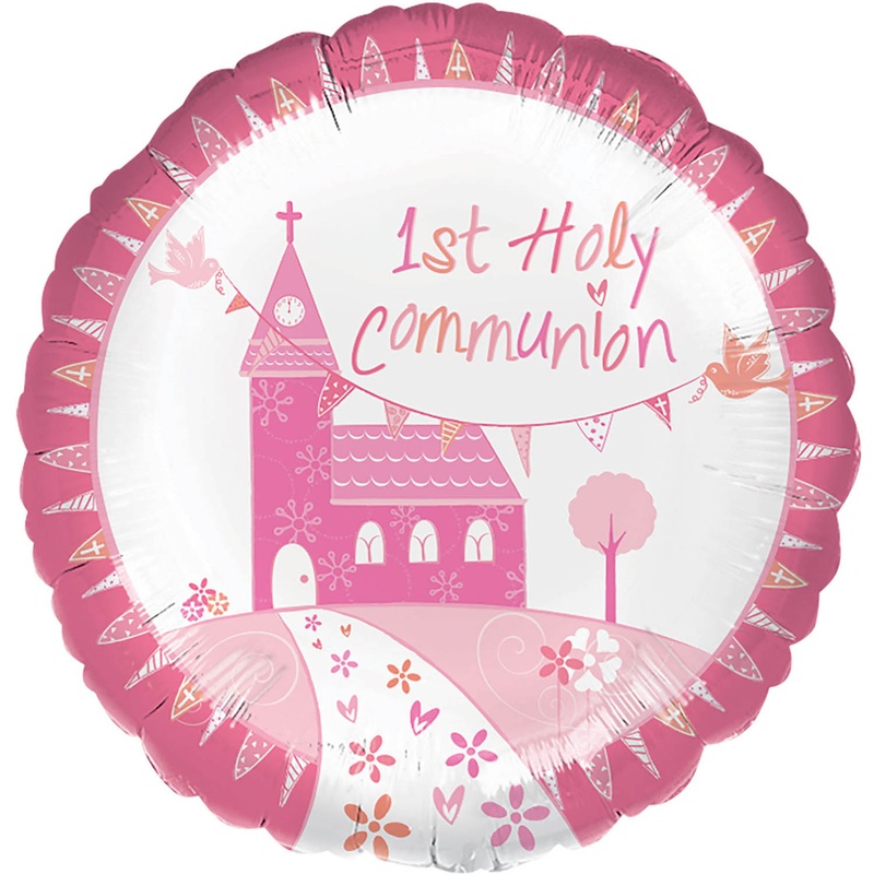 Pink Communion Church Balloon - 17"