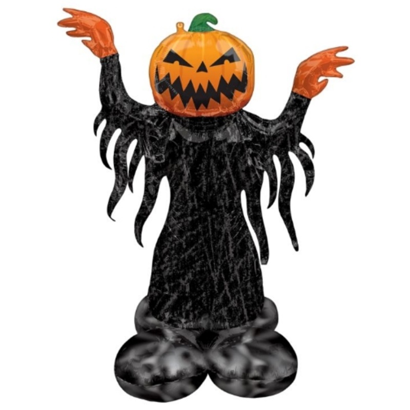 Pumpkin Head Ghost AirLoonz Balloon - 53" / 134cm