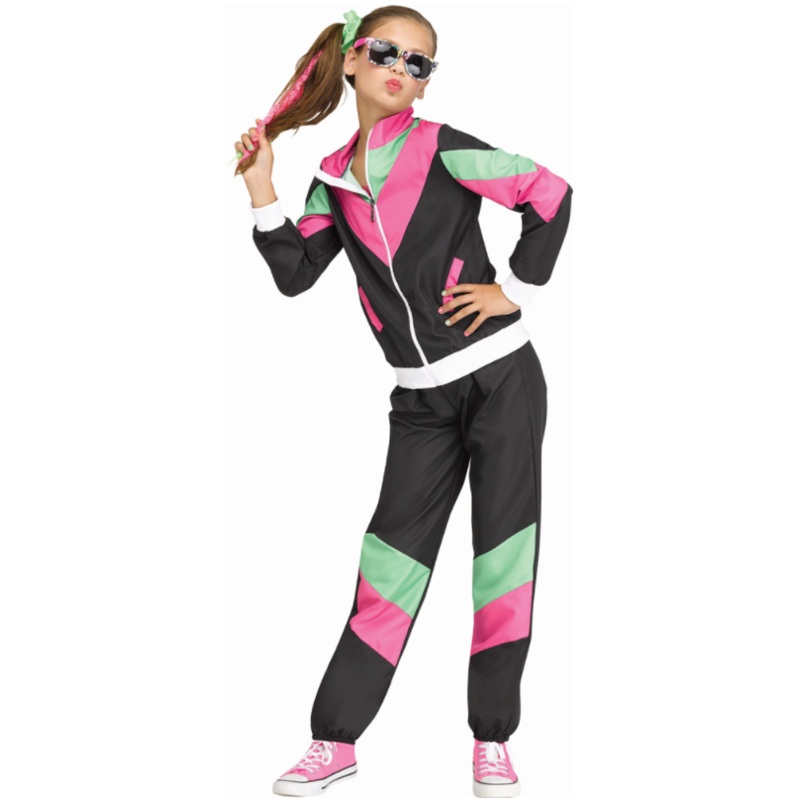 Rockin' 80's Tracksuit Costume - Kids