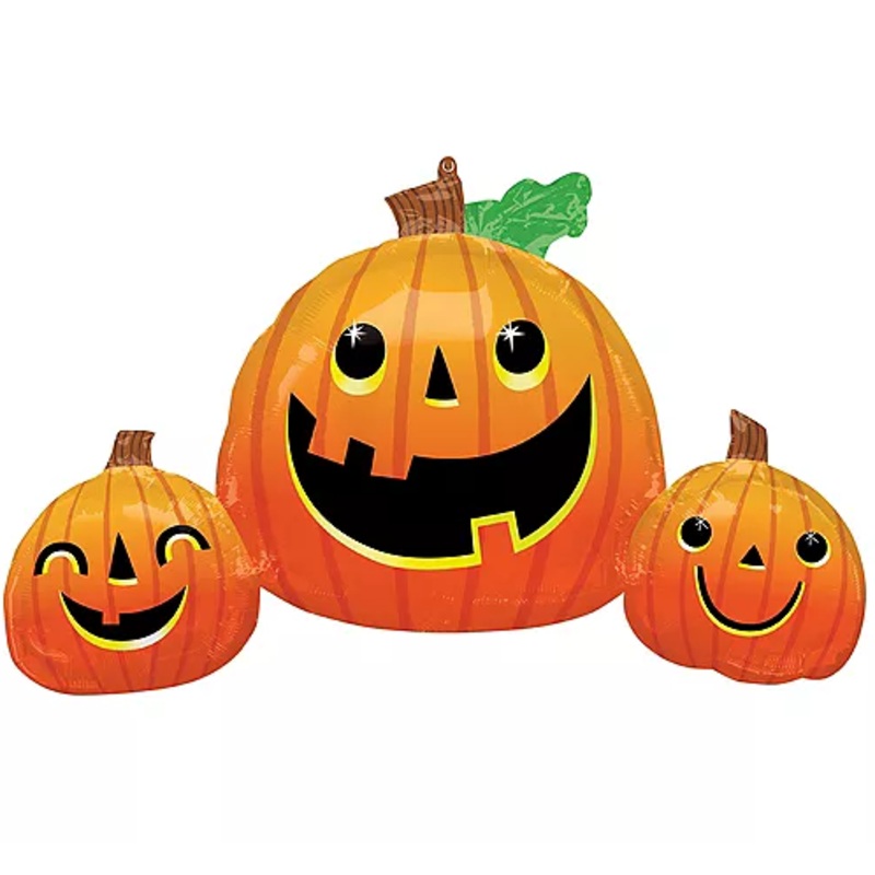 Smiley Pumpkins Balloons - 35"