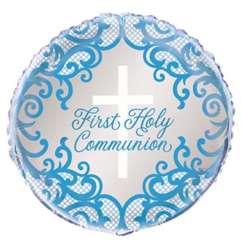 Blue First Holy Communion Balloon - 18"