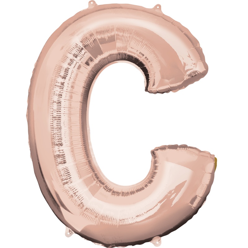 16'' Letter 'C' Rose Gold Air Fill Balloon