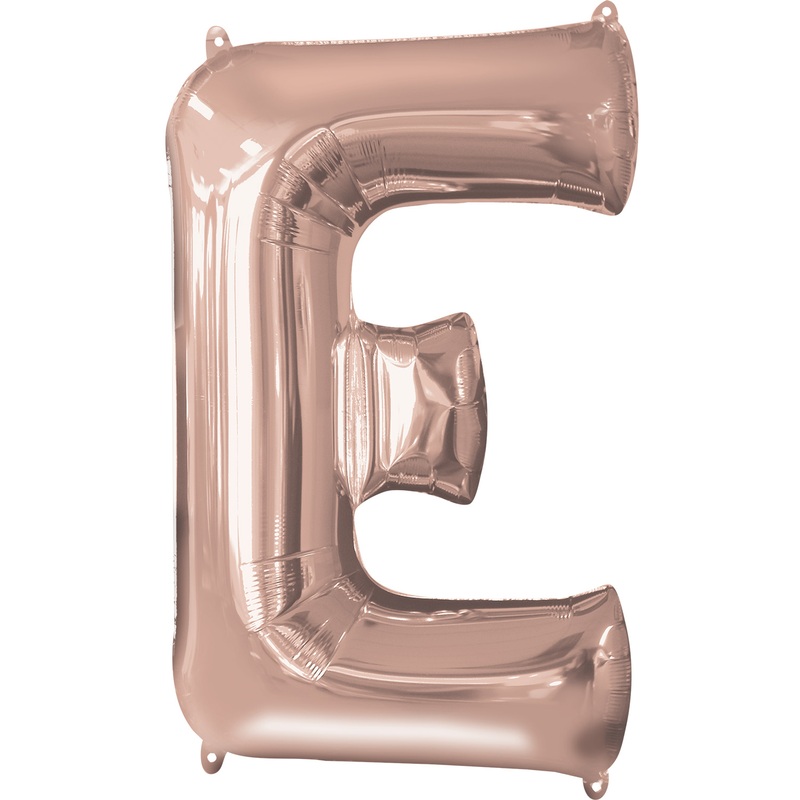16'' Letter 'E' Rose Gold Air Fill Balloon