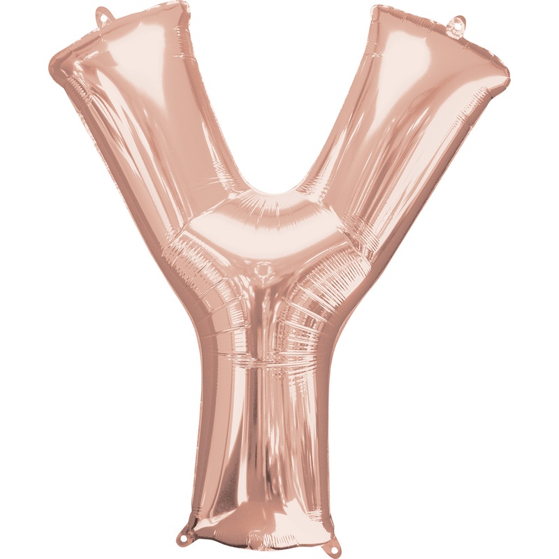 16'' Letter 'Y' Rose Gold Air Fill Balloon