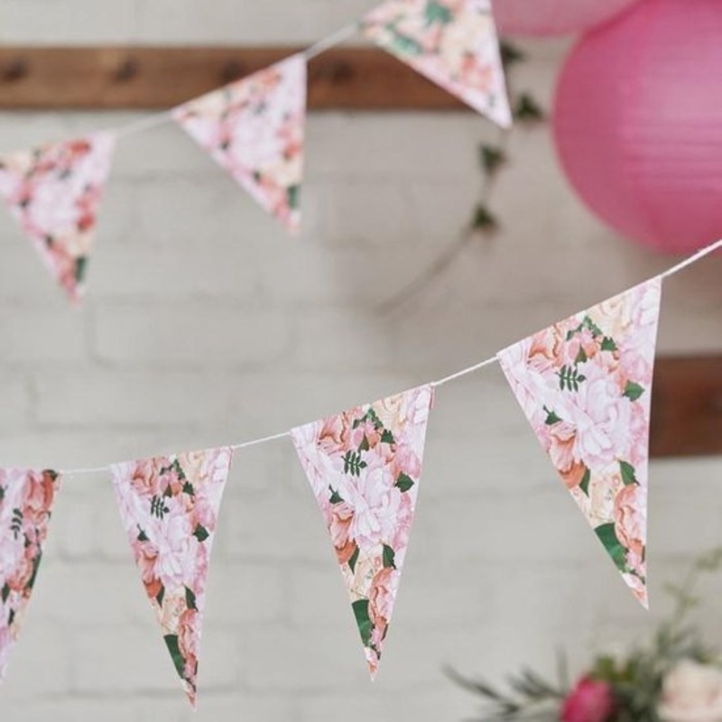 Floral Paper Bunting