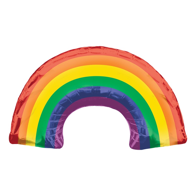 Rainbow Super Shape Foil Balloons - 34"