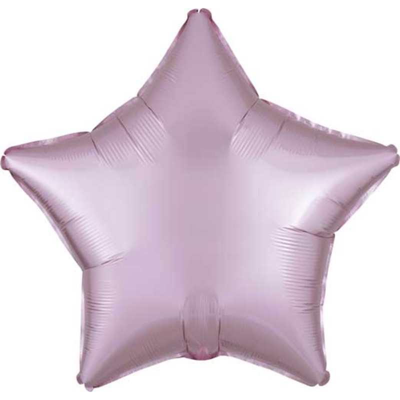 Satin Pastel Pink Star Unpackaged Foil Balloons - 15"