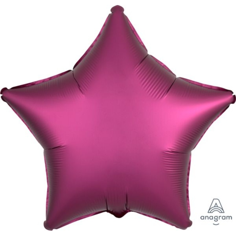 Satin Pomegranate Star Unpackaged Foil Balloons - 15"