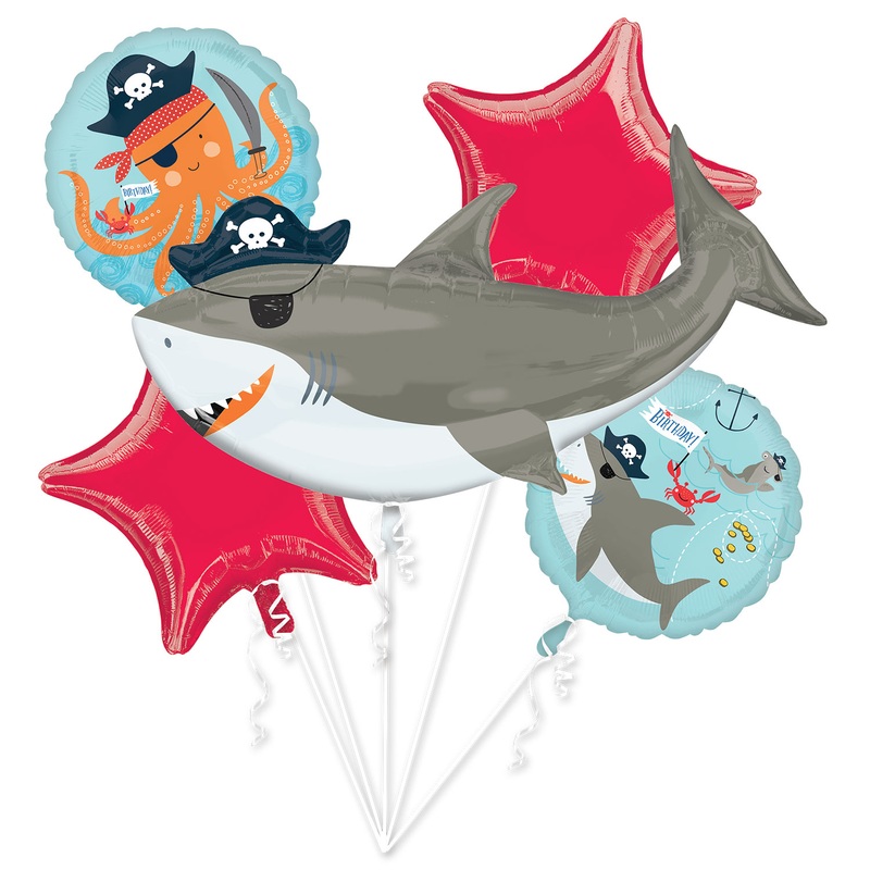 AHOY! Birthday Helium Inflated Balloon Bouquet