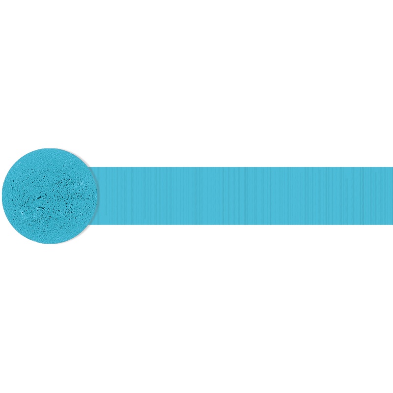 Caribbean Blue Crepe Streamers - 24 Meters