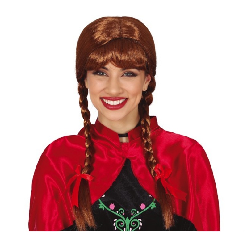 Pigtail Wig - Brown/Auburn
