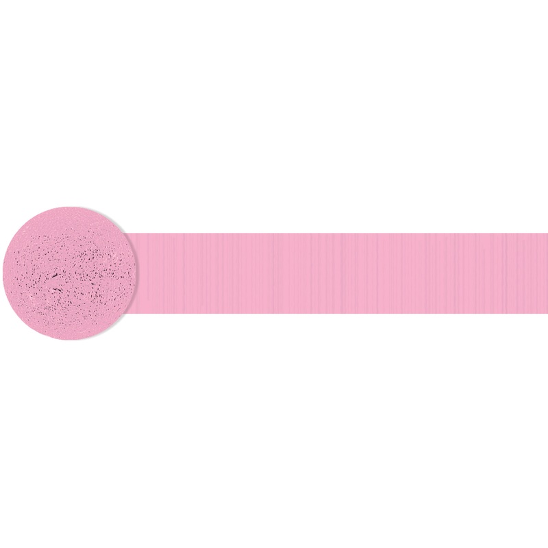 Pink Crepe Streamers - 24 Meters