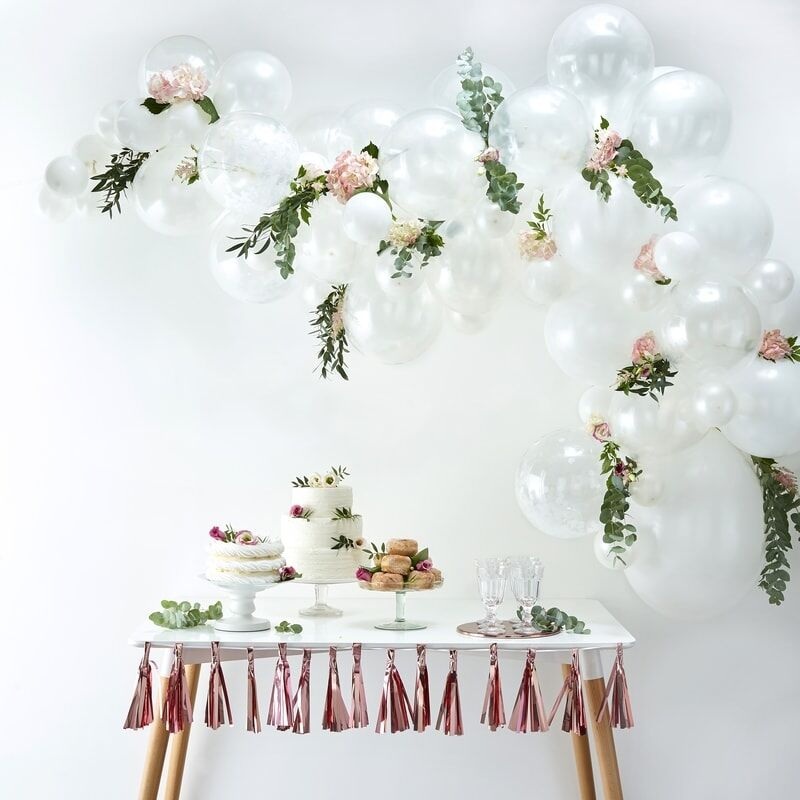 White Balloon Arch Kit - 70 Pieces