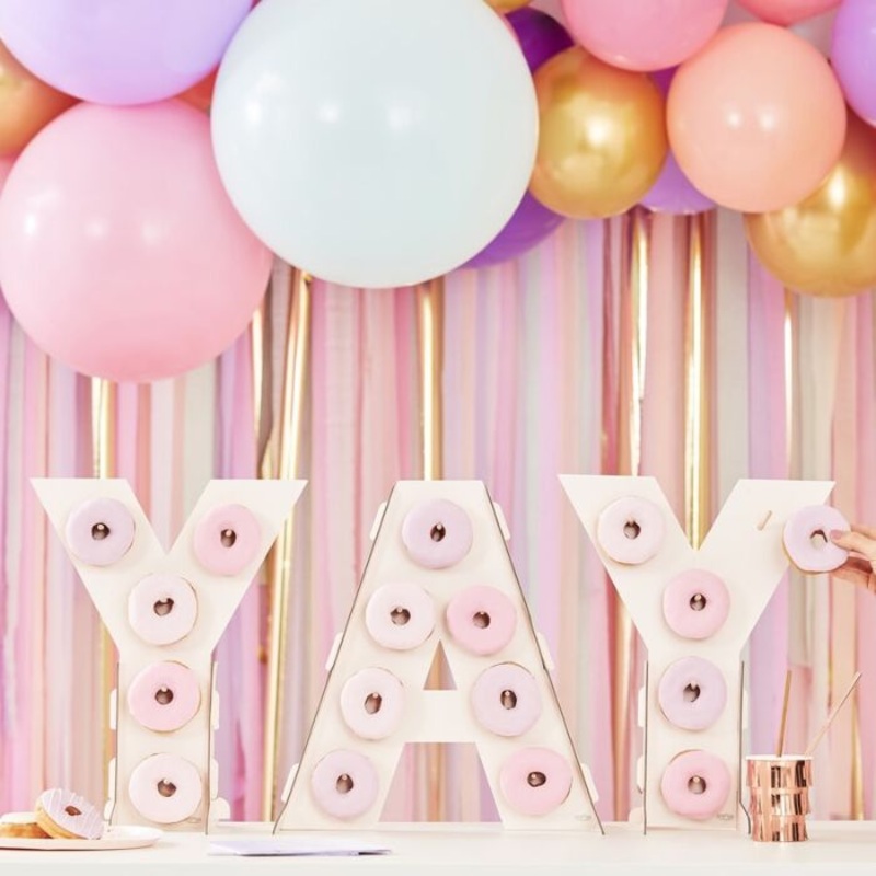 YAY Pink Ombre Donut Wall Stand