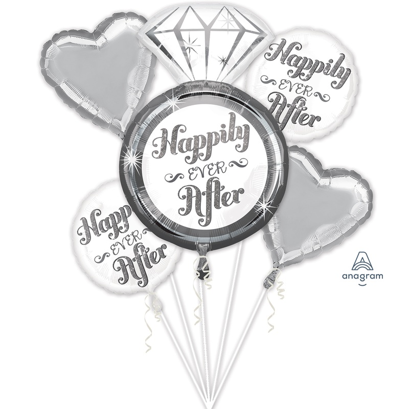 Happily Ever After Helium Inflated Balloon Bouquets