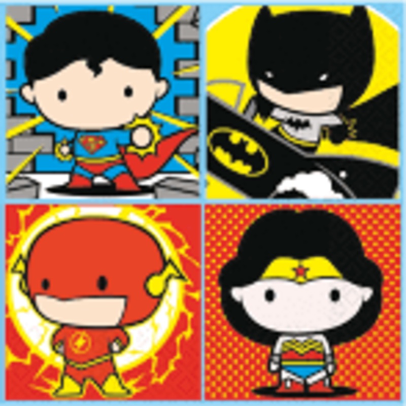Justice League Napkins - 16 Pack