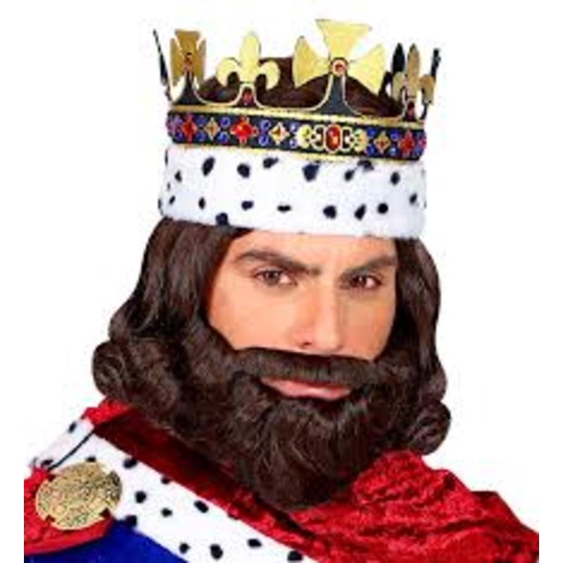 Medieval King Wig And Beard Set