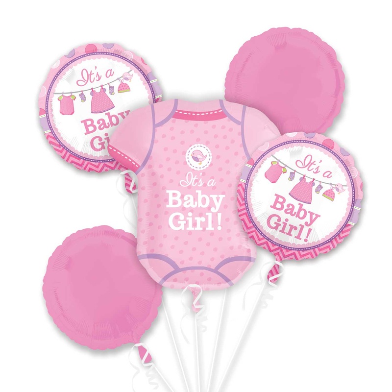 Shower with Love Girl Helium Inflated Foil Bouquets