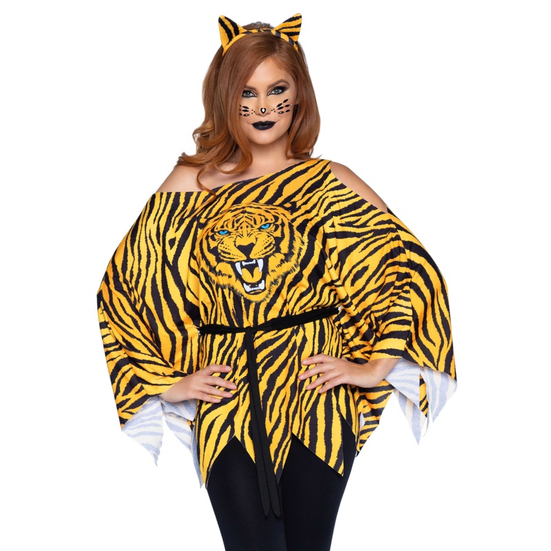 Tiger Poncho Set