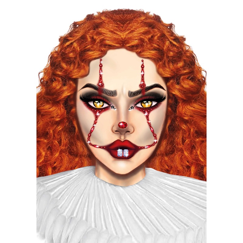 Clown Face Jewels Stickers