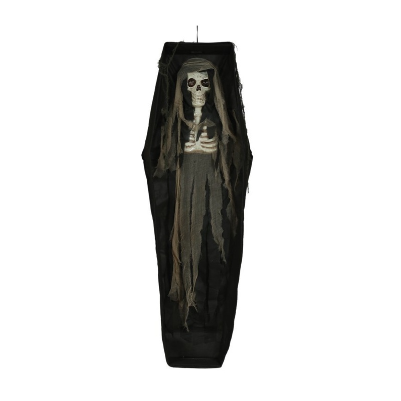 Coffin With Skeleton Hanging Decoration