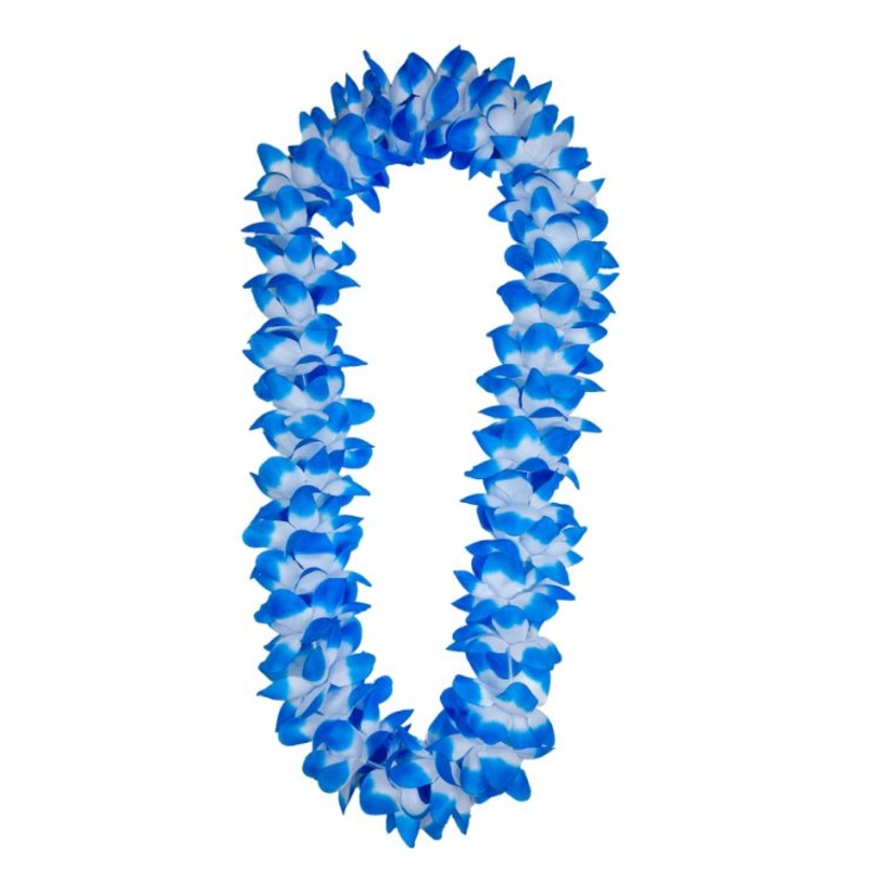 Two Tone Orchid Lei  - Blue