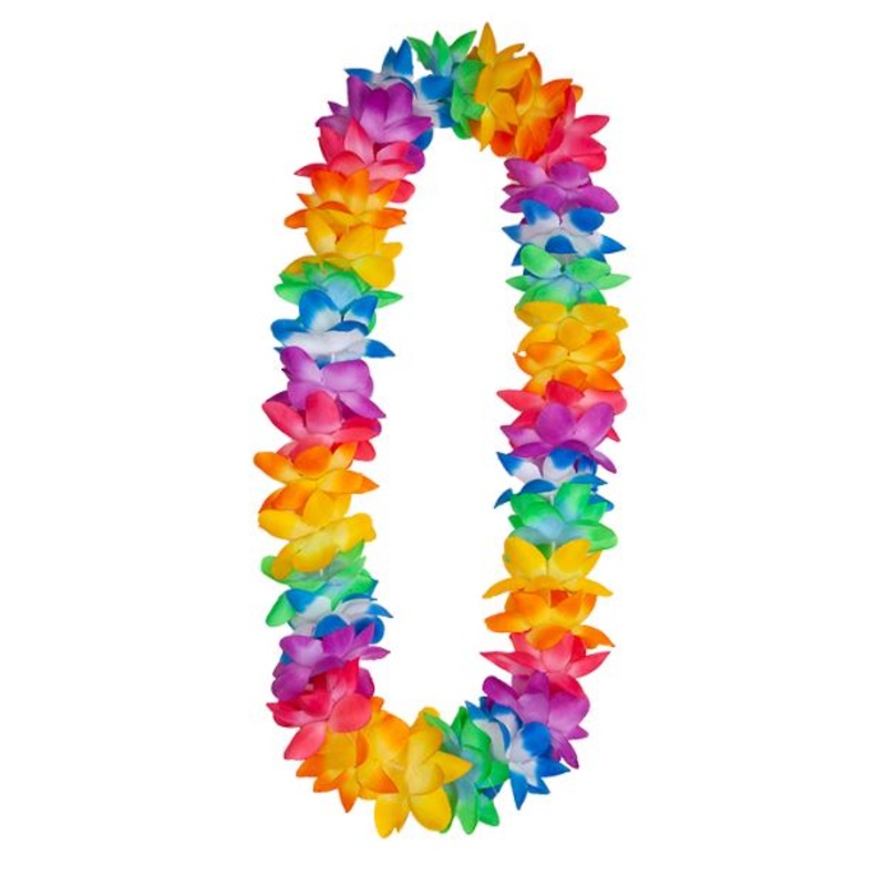 Two Tone Orchid Lei  - Rainbow