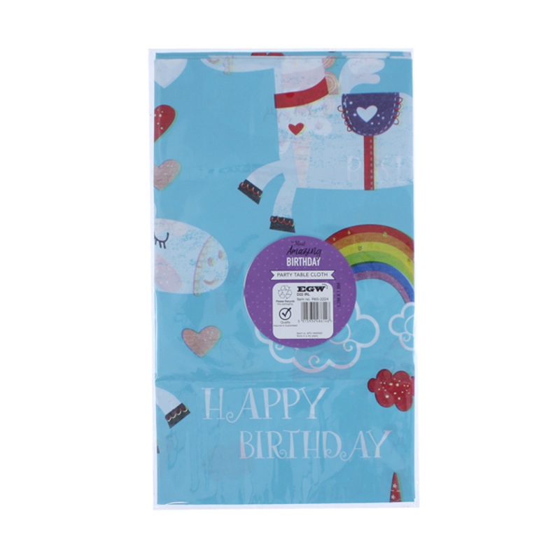Unicorn Happy Birthday Table Cloth