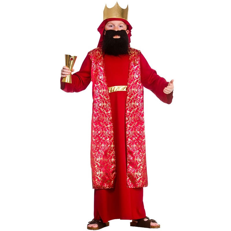 Kids Red Wise Man Costume