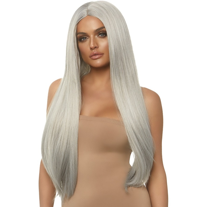 Long Straight Grey Wig