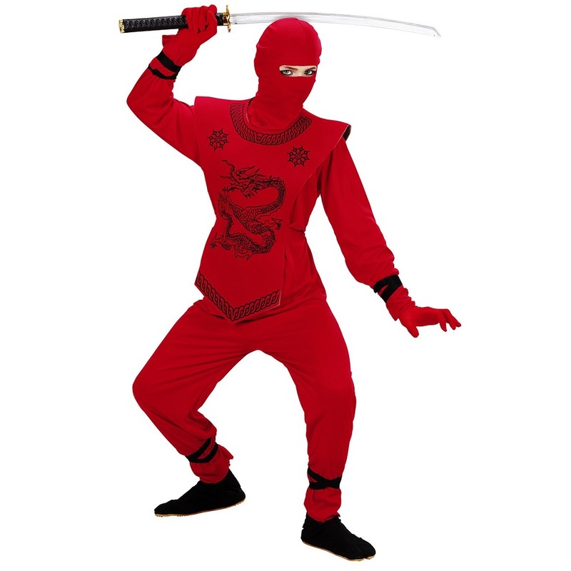 Red Ninja Costume - Tween