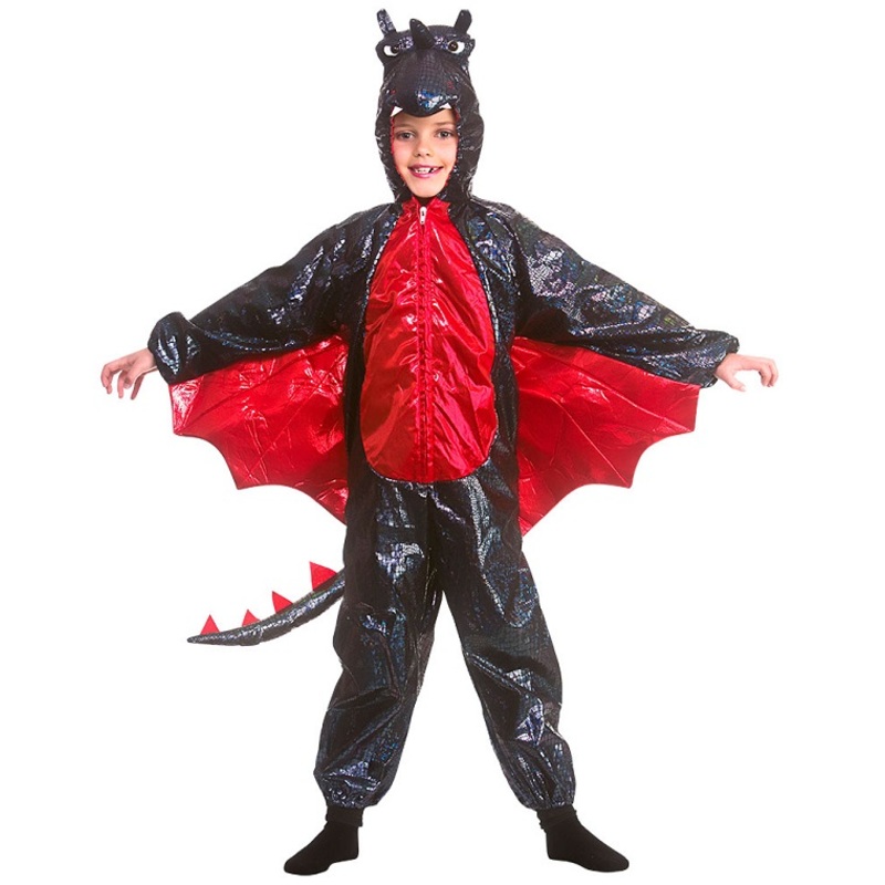 Deluxe Black Metallic Dragon Costume