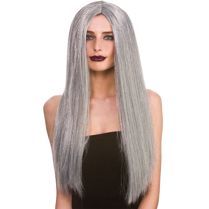 Long Dark Grey Wig