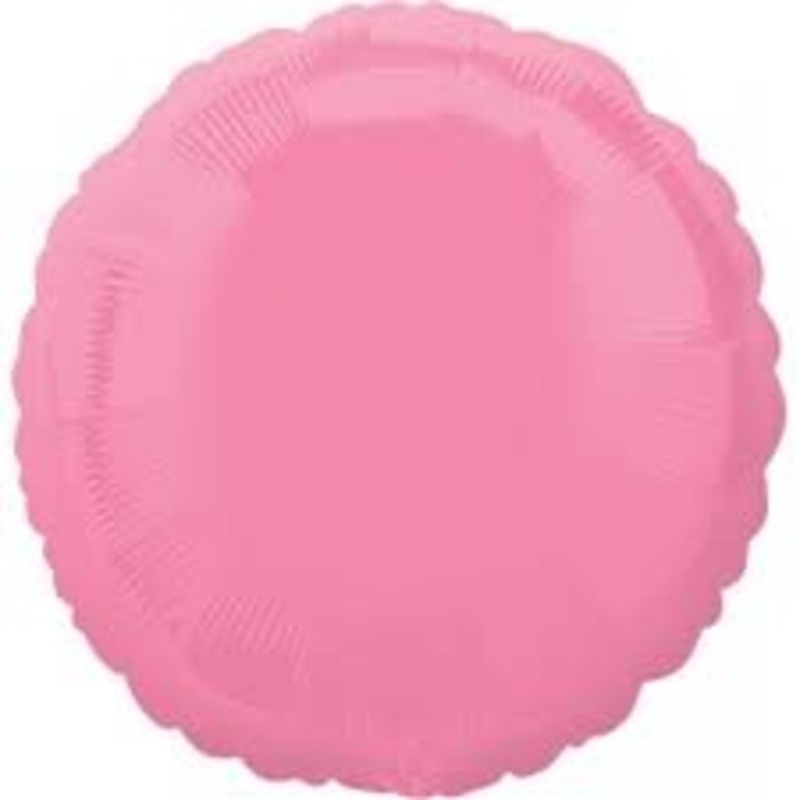 Round Bubble Gum Pink Foil Balloon - 17"