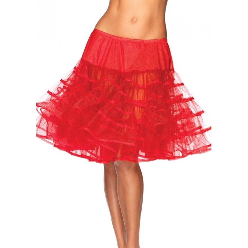 Knee Length Petticoat - Red