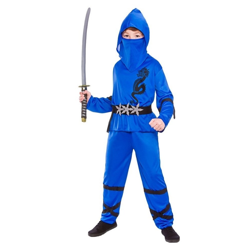 Blue Power Ninja Tween Costume