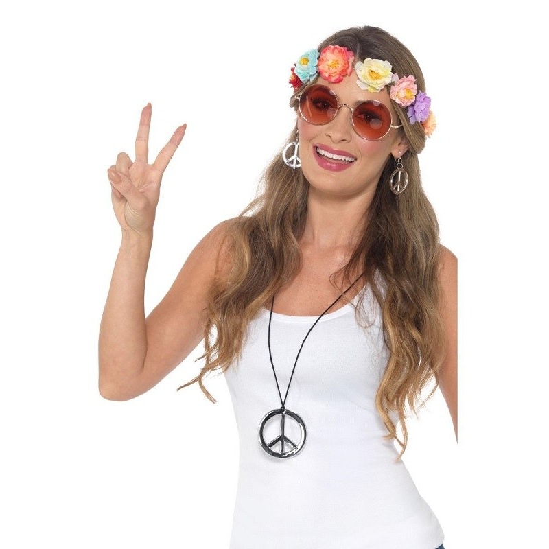 Hippie Festival Kit - Headband, glasses, medallion and earrings