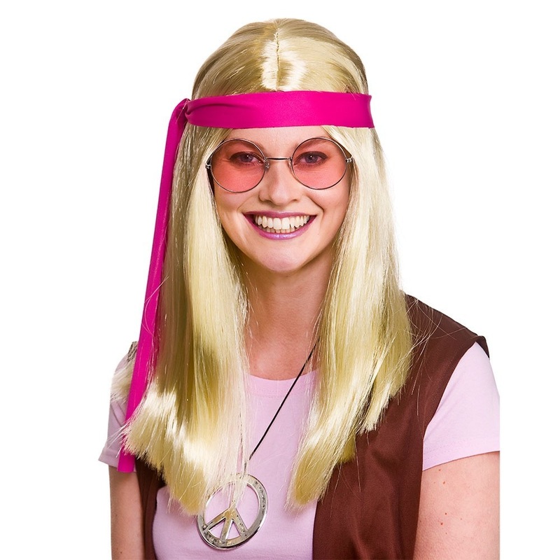Woodstock Hippie Kit - Wig, Glasses, medallion