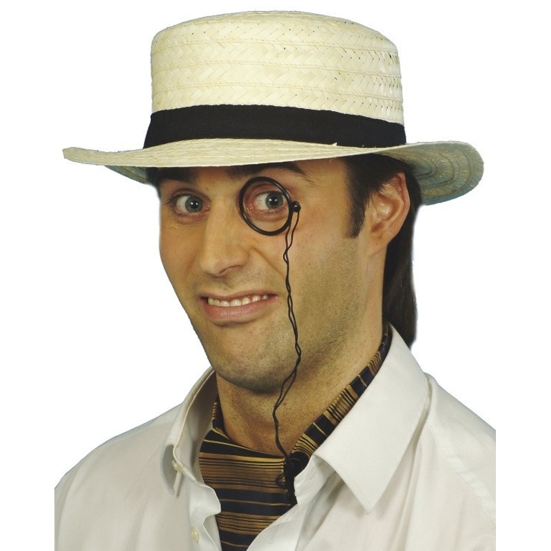 Straw Boater Hat - Cream